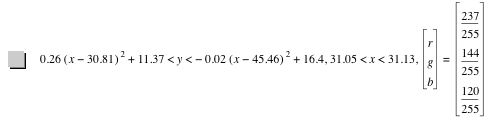 0.26*[x-30.81]^2+11.37<y<-(0.02*[x-45.46]^2)+16.4,31.05<x<31.13,vector(r,g,b)=vector(237/255,144/255,120/255)