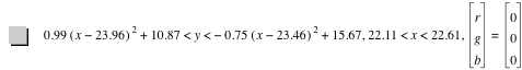 0.99*[x-23.96]^2+10.87<y<-(0.75*[x-23.46]^2)+15.67,22.11<x<22.61,vector(r,g,b)=vector(0,0,0)