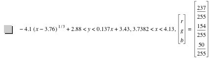 -(4.1*[x-3.76]^(1/3))+2.88<y<0.137*x+3.43,3.7382<x<4.13,vector(r,g,b)=vector(237/255,154/255,50/255)